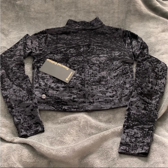 All Aligned Mock Neck Long Sleeve Shirt Crushed Velvet - Picture 1 of 6